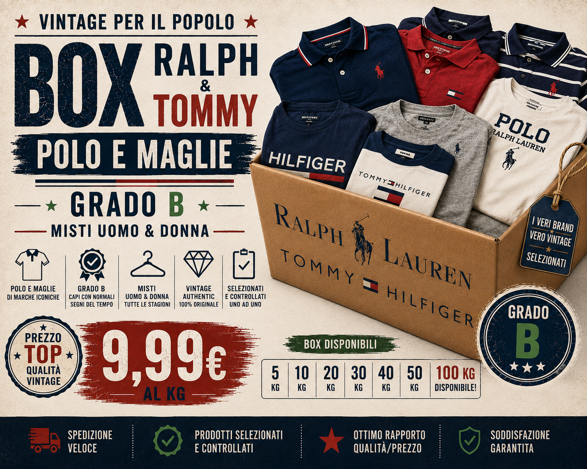 Box Ralph Lauren e Tommy Hilfiger Grado B