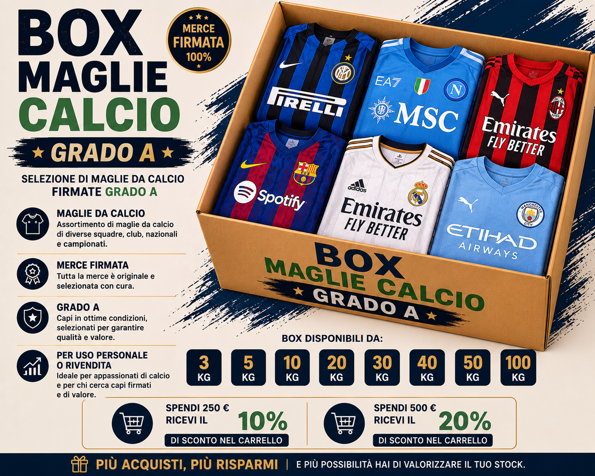 Box Maglie Calcio Grado A