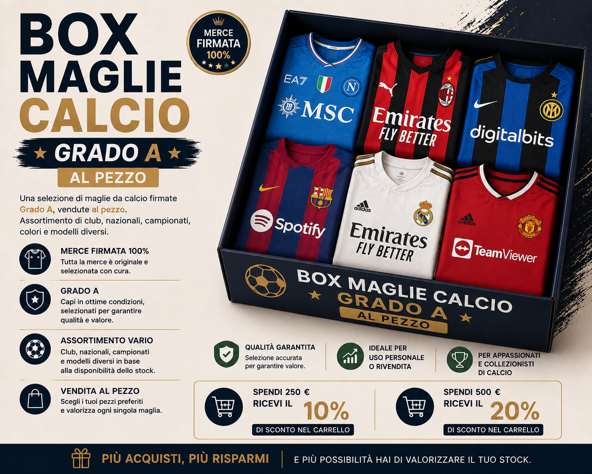Box Maglie Calcio Grado A al Pezzo