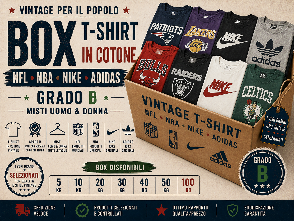 T-shirt NFL-NBA-NIKE-ADIDAS Grado B